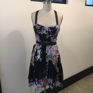 Bebe Shadow Garden Tea Dress